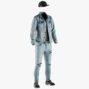 Men's Jeans with Jacket, Thsirt, sneakers and Cap 12