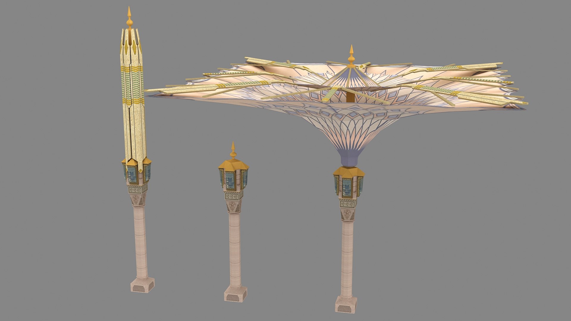 3D Masjid Al Nabawi Umbrella model https://p.turbosquid.com/ts-thumb/QG/fyj5xE/Ar/masjidnabawi_010002/jpg/1742617908/1920x1080/fit_q87/e885a618bc44eeb42859e9ae480a04a53b5d3830/masjidnabawi_010002.jpg