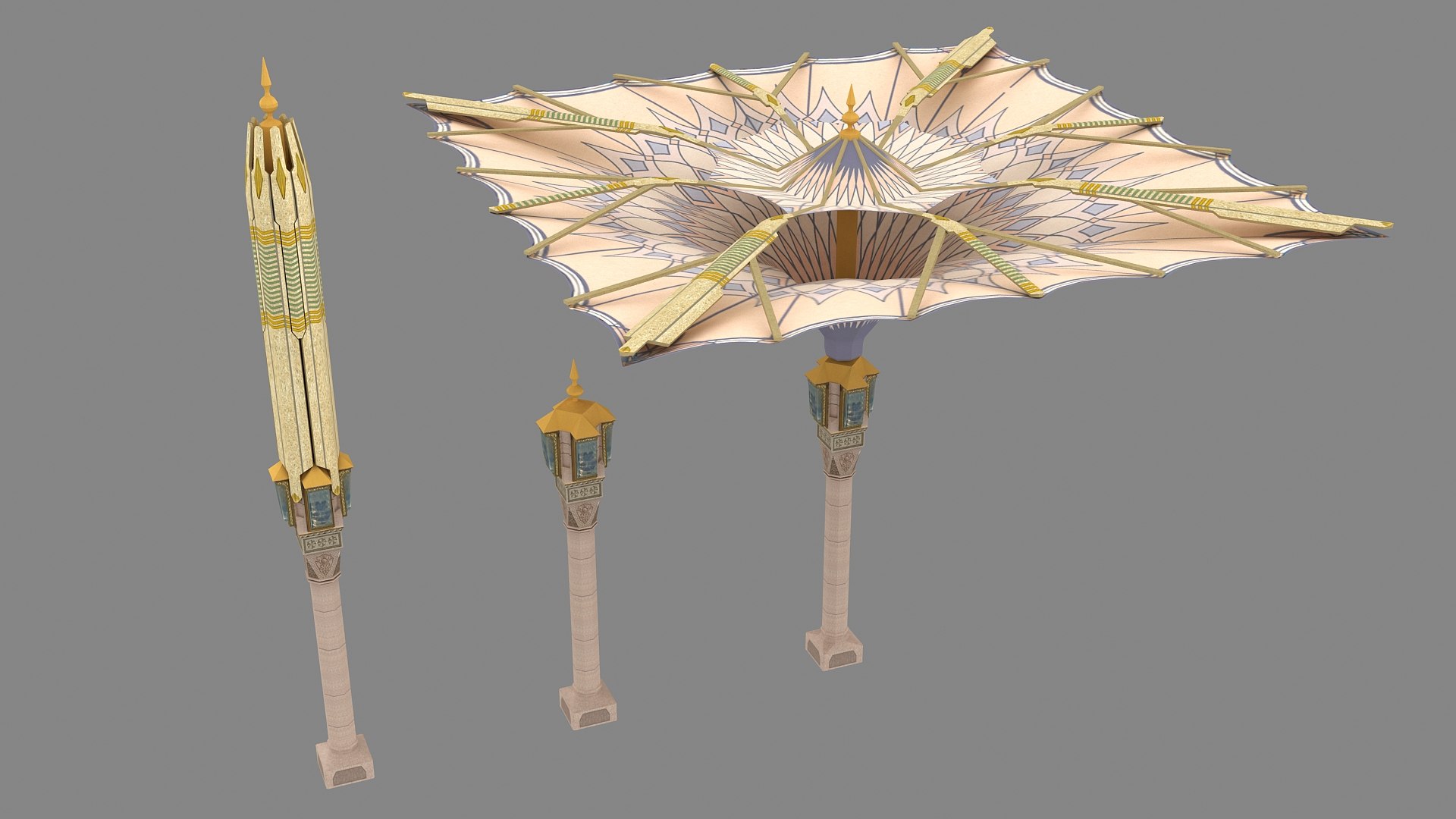 3D Masjid Al Nabawi Umbrella model https://p.turbosquid.com/ts-thumb/QG/fyj5xE/TW/2nd/jpg/1742617908/1920x1080/fit_q87/0f112b1afd5f05f7387d42b5aa52e3b3b9a6a614/2nd.jpg