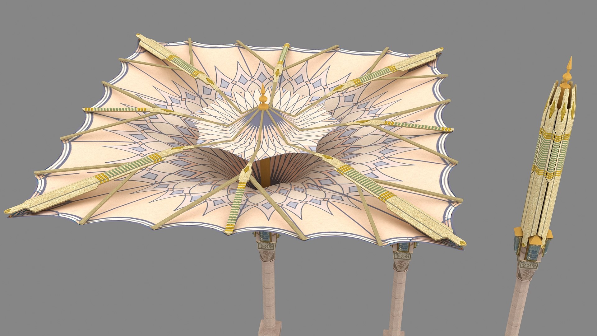 3D Masjid Al Nabawi Umbrella model https://p.turbosquid.com/ts-thumb/QG/fyj5xE/hi/masjidnabawi_010004/jpg/1742617911/1920x1080/fit_q87/500c35321620e2817e67fc0b5fefa4d949637aab/masjidnabawi_010004.jpg