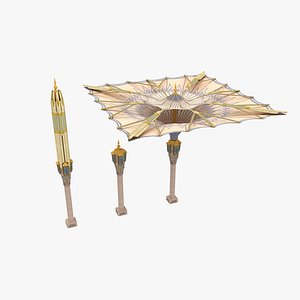 3D Masjid Al Nabawi Umbrella model