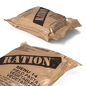 Military Meal Pack Field 3D model