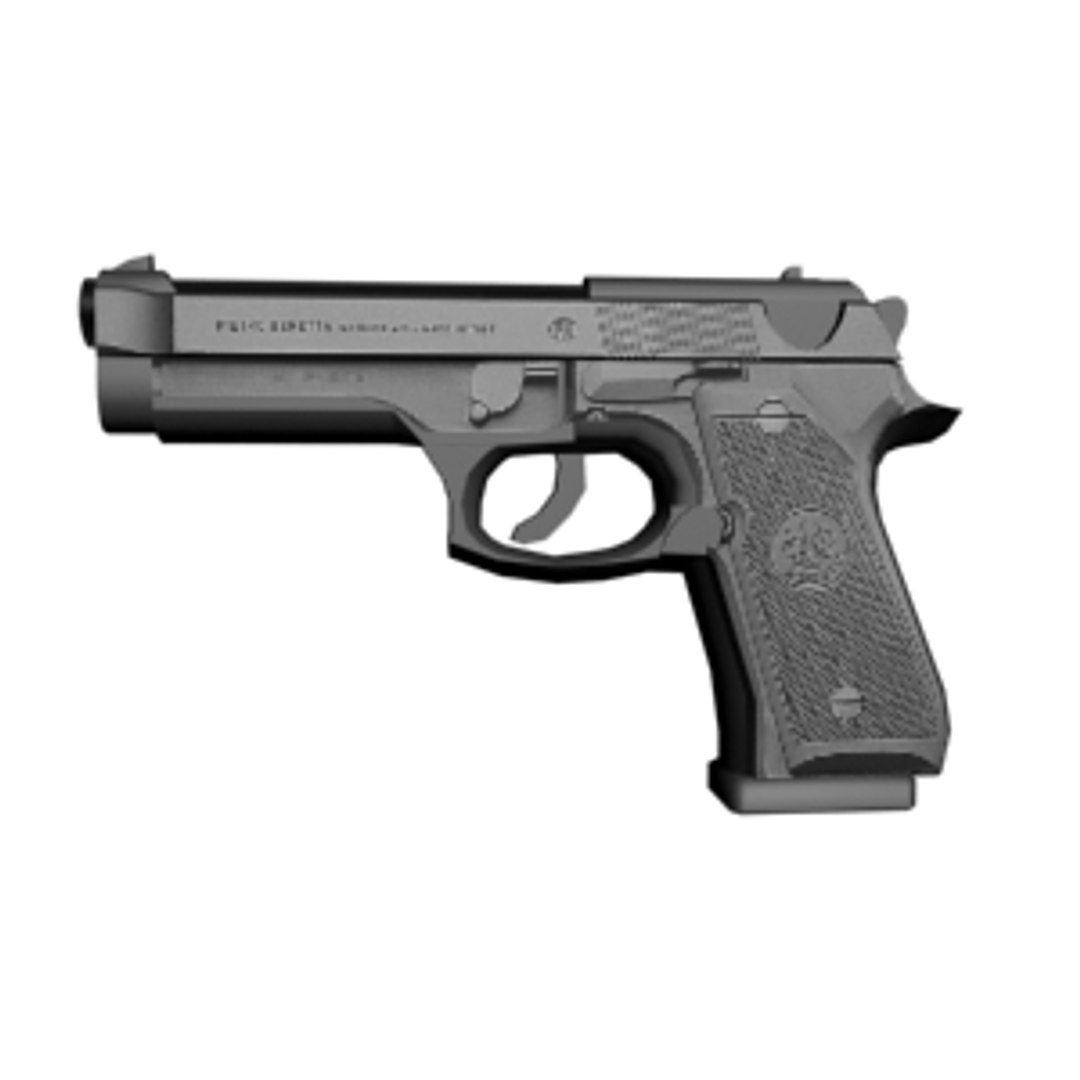 3ds Max Barreta 92s Pistol