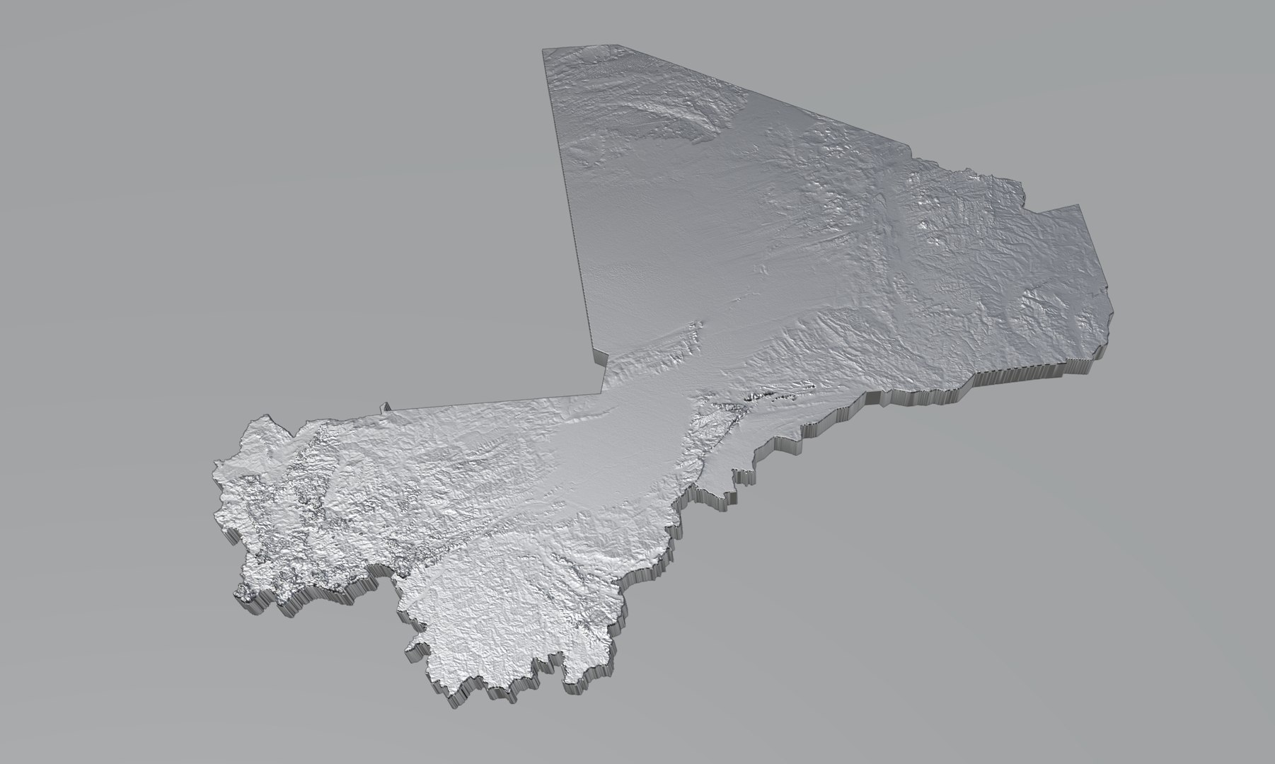 3D Mali Terrain Map Model - TurboSquid 2336526
