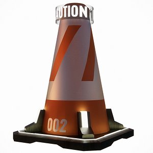 Sci-fi Traffic Cone 002 model