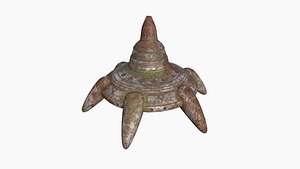 3D Alien Spaceship UFO G11 Abandoned - Sci Fi Spacecraft Design