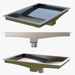 3D Stainless Steel Drain Pan with Inclined Sink