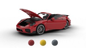 Porsche 911 Carrera Turbo S Aero Cabriolet 2026 HQ 3d model model