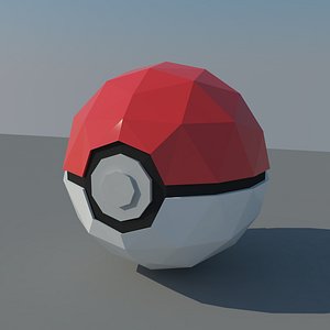 Pokemon Go Ball Low Poly