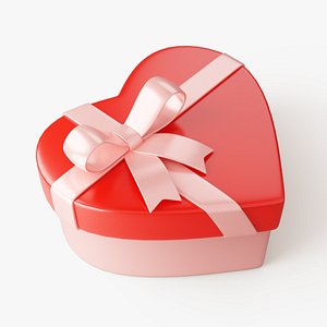 3D Stylized Heart Gift Box