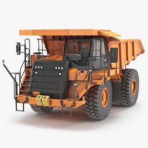 Off Highway Dump Truck Dirty Rigged 3D model