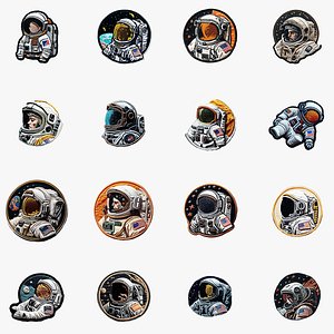 Astronaut patch Bundle PBR Texture 3D model
