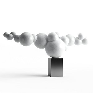 Modern Decorative Abstract Cloud Art Sculpture 01 3D model