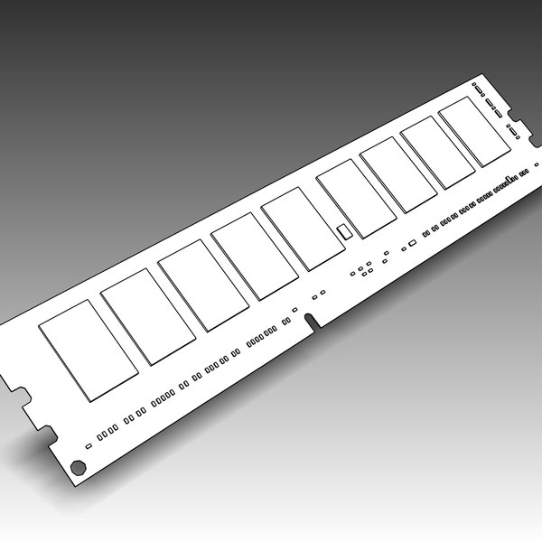 3d model ram ddr3 512mb pc3-10600