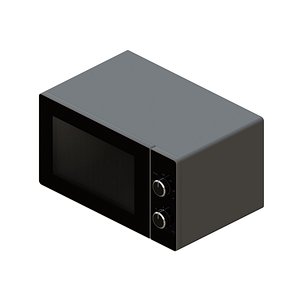 Silver Microwave 3D model
