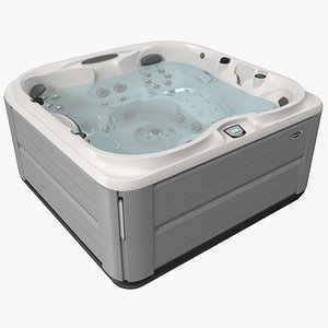 Jacuzzi J475 Spa Hot Tub Grey with Water 3D model