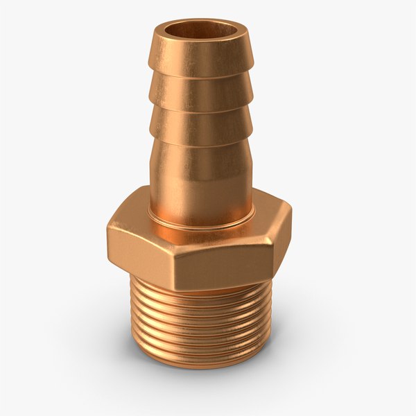 Copper Gas Pipe Adapter model TurboSquid 1957869