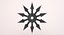 Shuriken arrojando estrellas