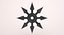 Shuriken arrojando estrellas