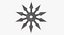 Shuriken arrojando estrellas