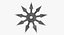Shuriken arrojando estrellas