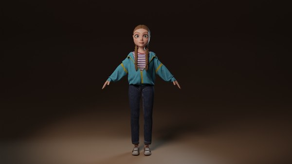 3D model Stylized Low Poly 3D Character Max