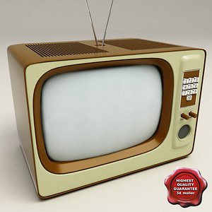 retro tv 3d model