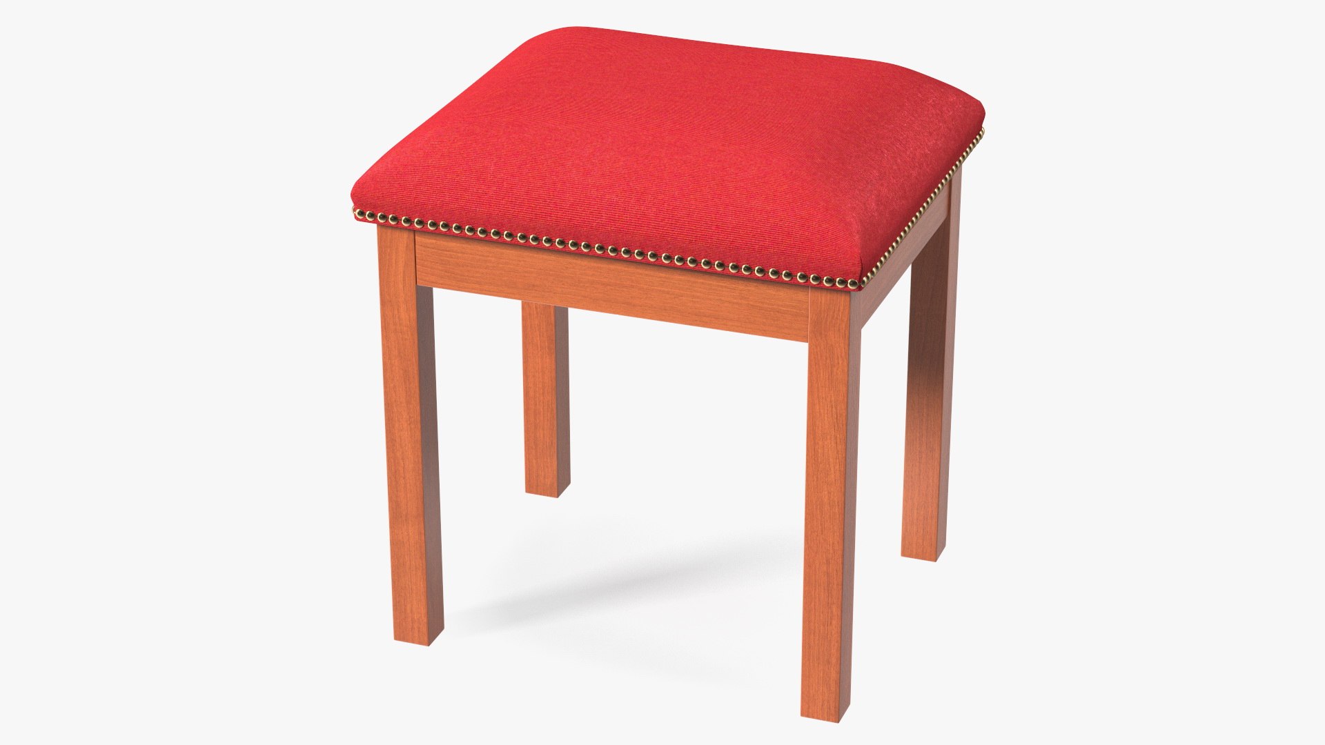 Church Wooden Stool 3D model preview