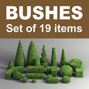 plant bushes 3d model