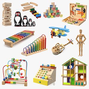 Wooden Toys Collection 7 3D model