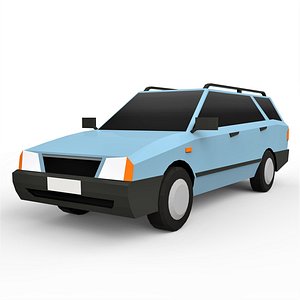 3D model Vaz 2108 Car VR / AR / low-poly