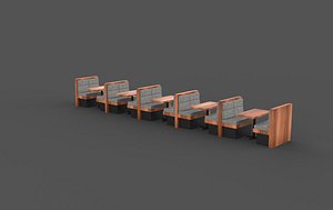3D Restaurant sofa 3D model