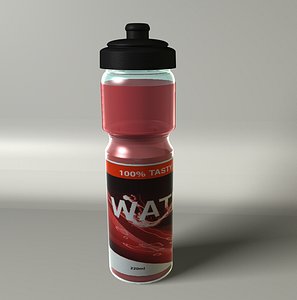 3d water bottle model