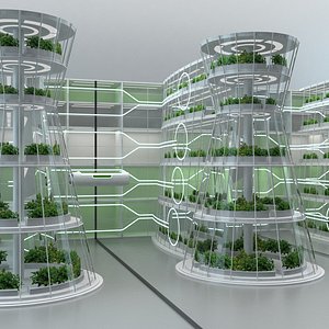 3D hydroponics vertical farm