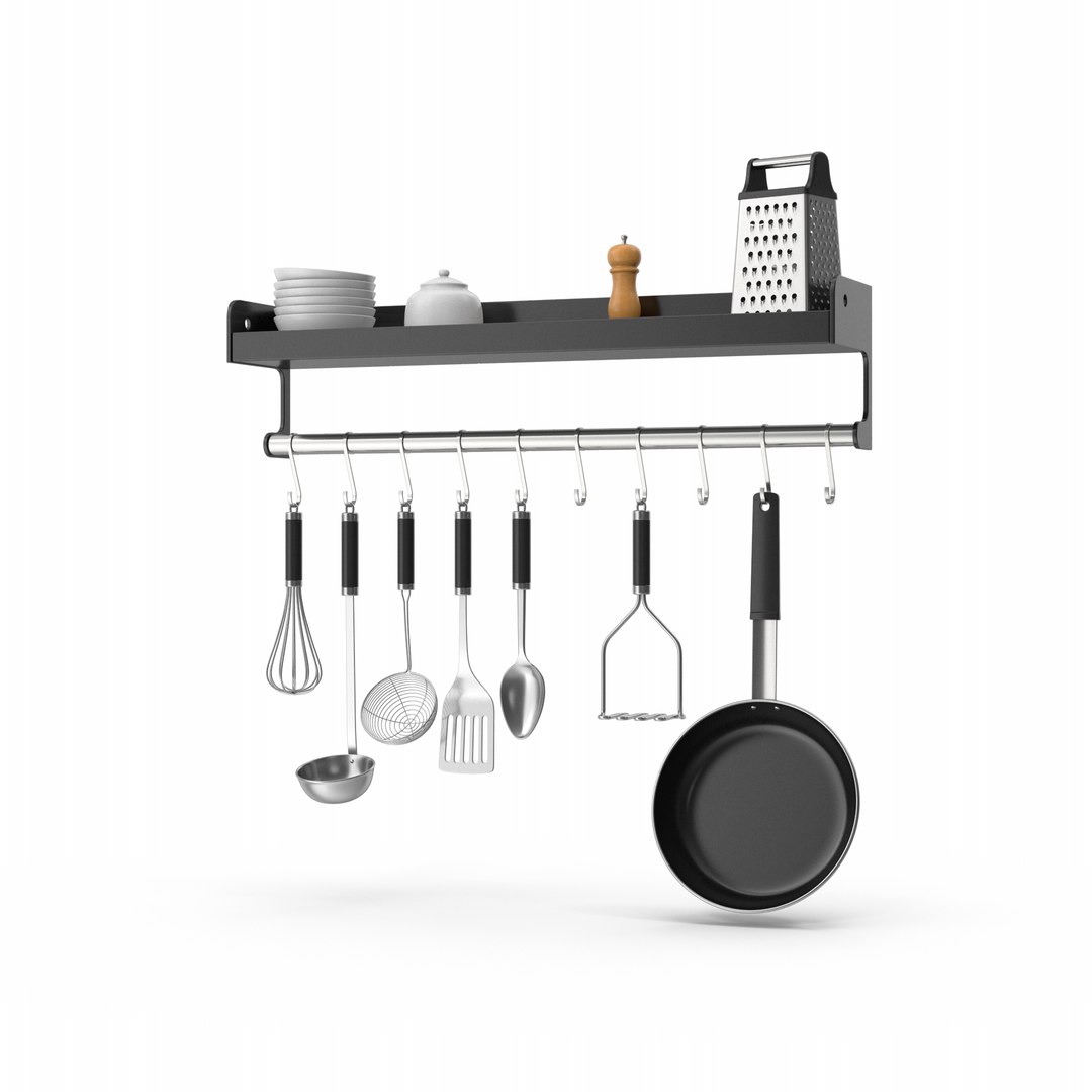 3D Kitchen Rack Set - TurboSquid 2057219