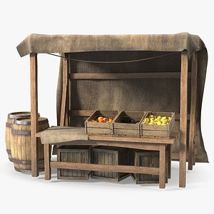 Fantasy Food Market Stall with Awning