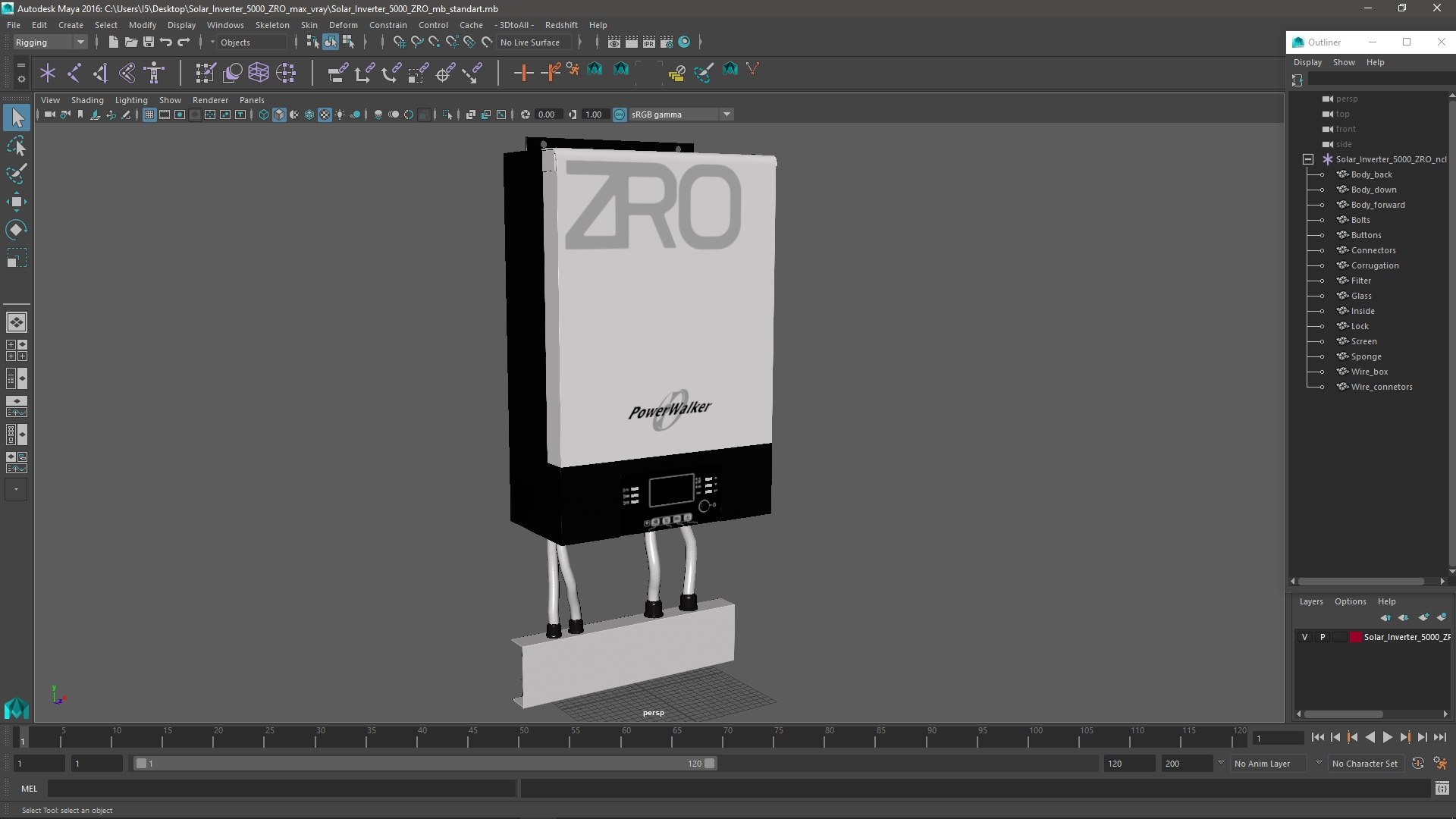 3D Solar Inverter 5000 ZRO Model - TurboSquid 2225207