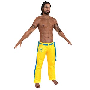 capoeira martial artist 3D