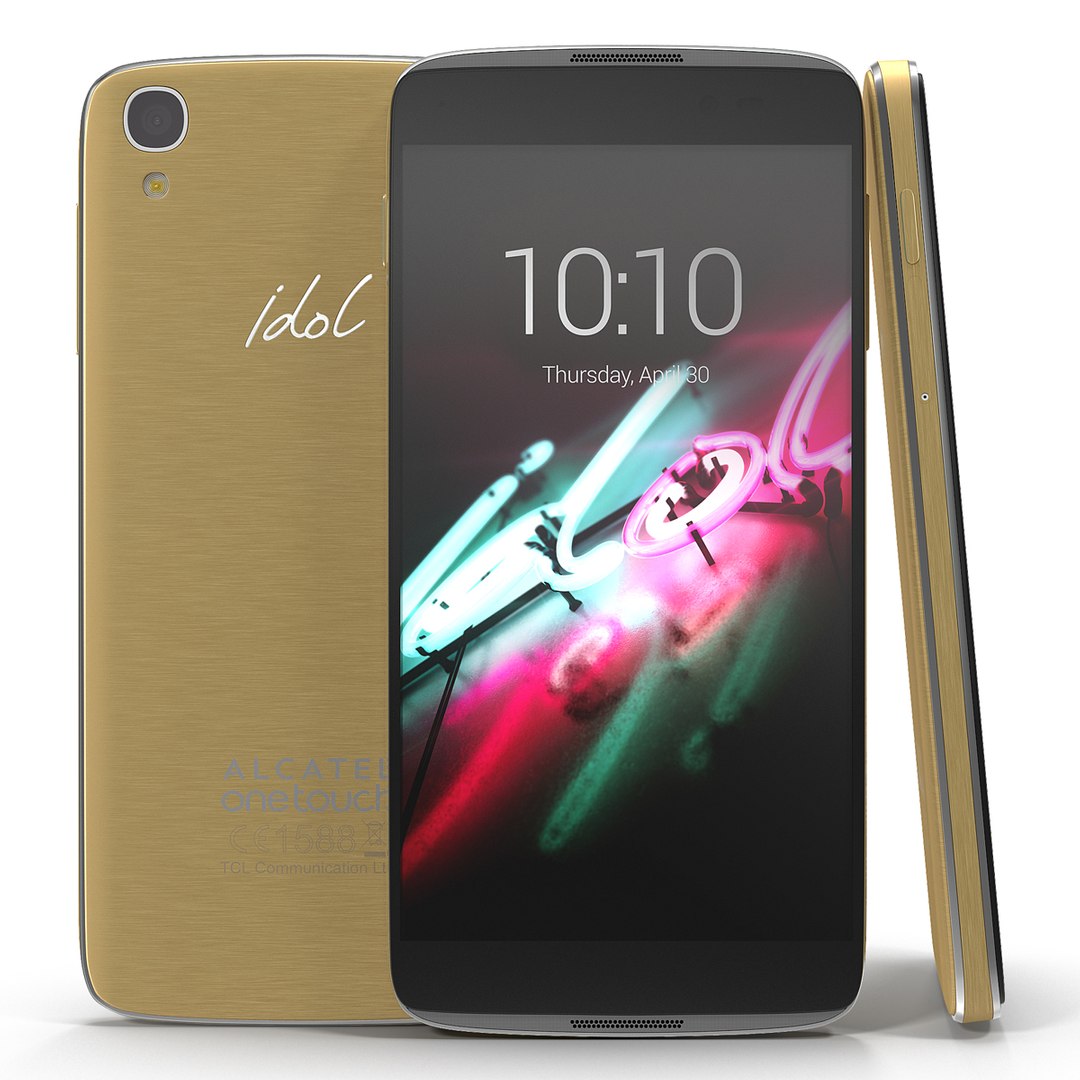 Alcatel OneTouch Idol 3 Gold 3D model preview