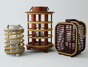 Wood and Rope Lanterns