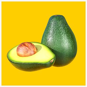 3D avocado photorealistic realtime