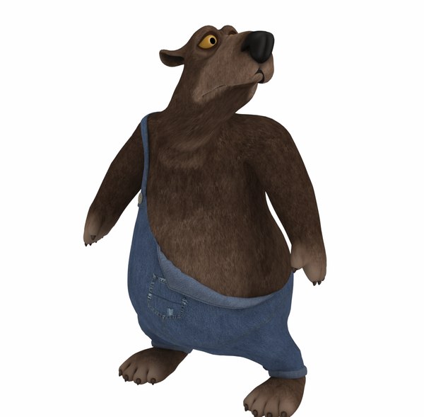 3D Friendly Bear - Rigged model