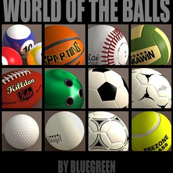 3d model balls baseball basketball