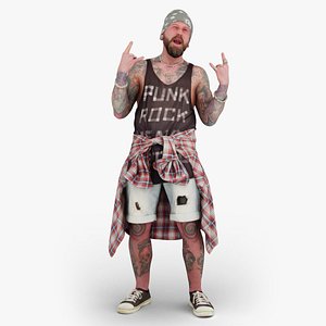 Hell Yeah Rocker Tattooed Punk Vibe 3D model