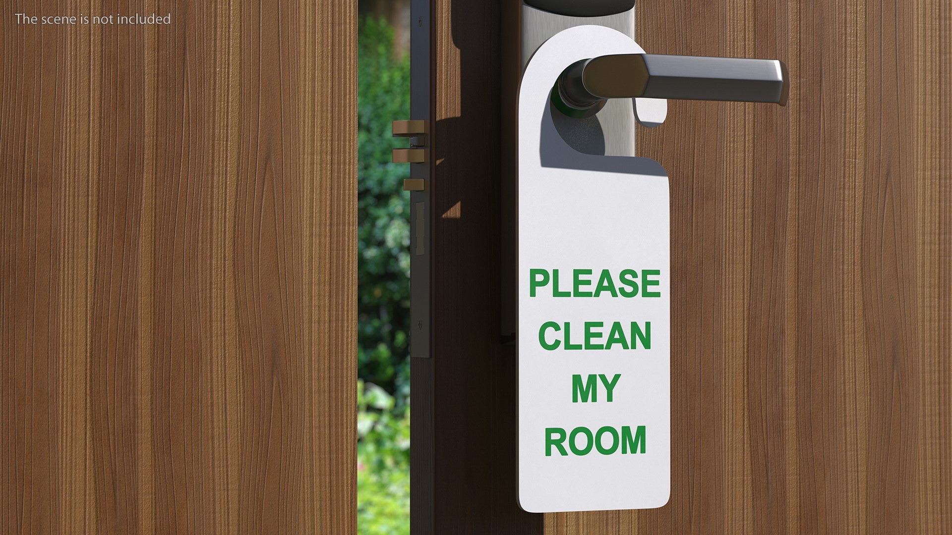3D Door Hanger Tag Clean My Room White Green Model - TurboSquid 1888667