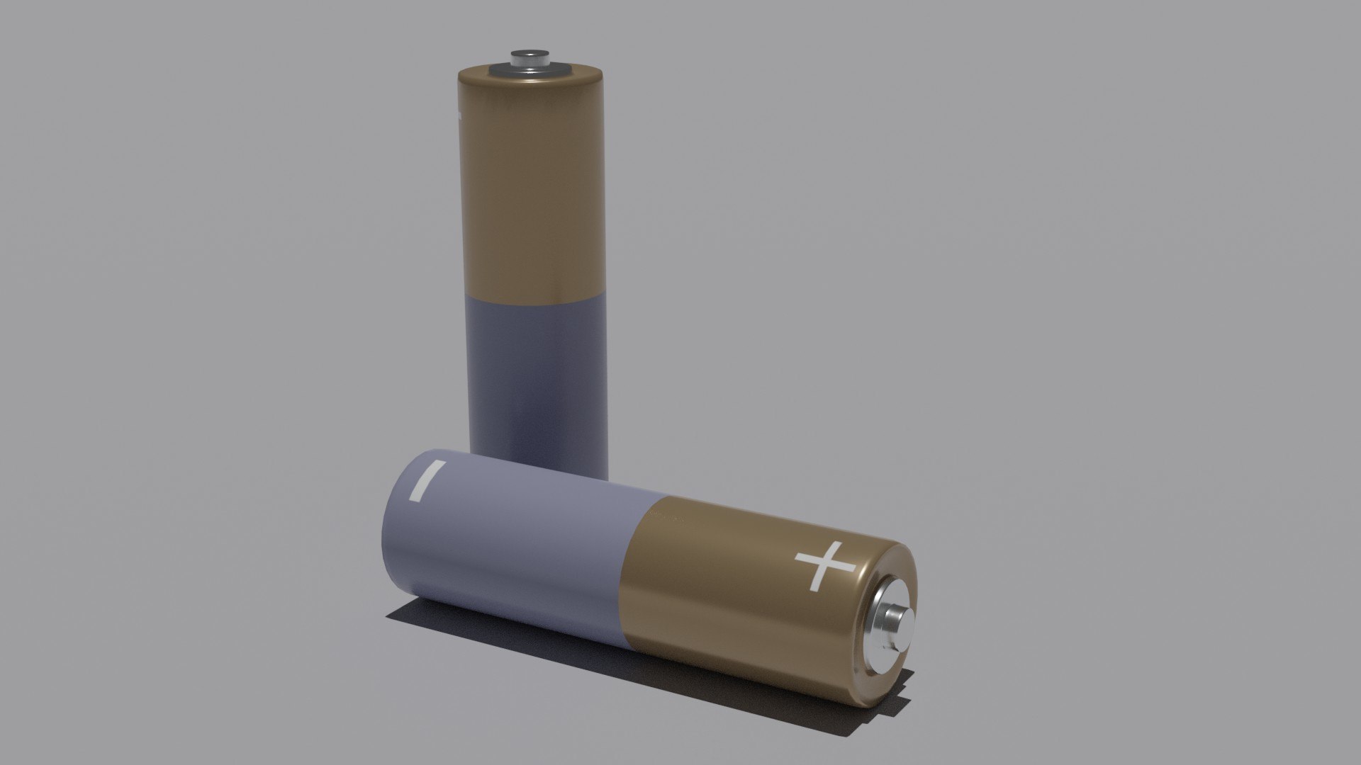 3D Battery With Brown And Grey Color - TurboSquid 1740643