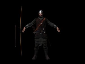 3d medieval archer