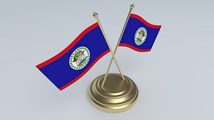 Flag of Belize 3D Model