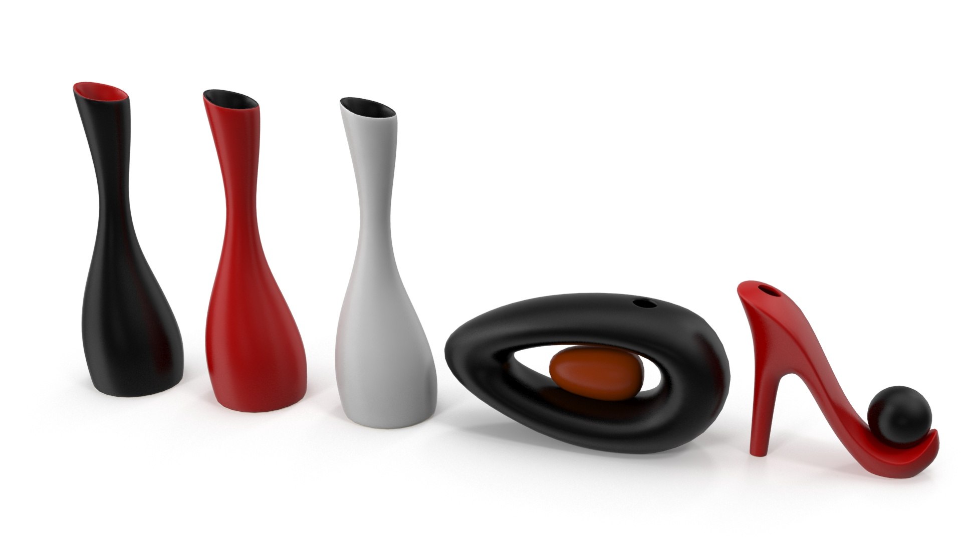 3D Model Decorative Vase Set - TurboSquid 1435935