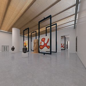 realistic gallery 3D model